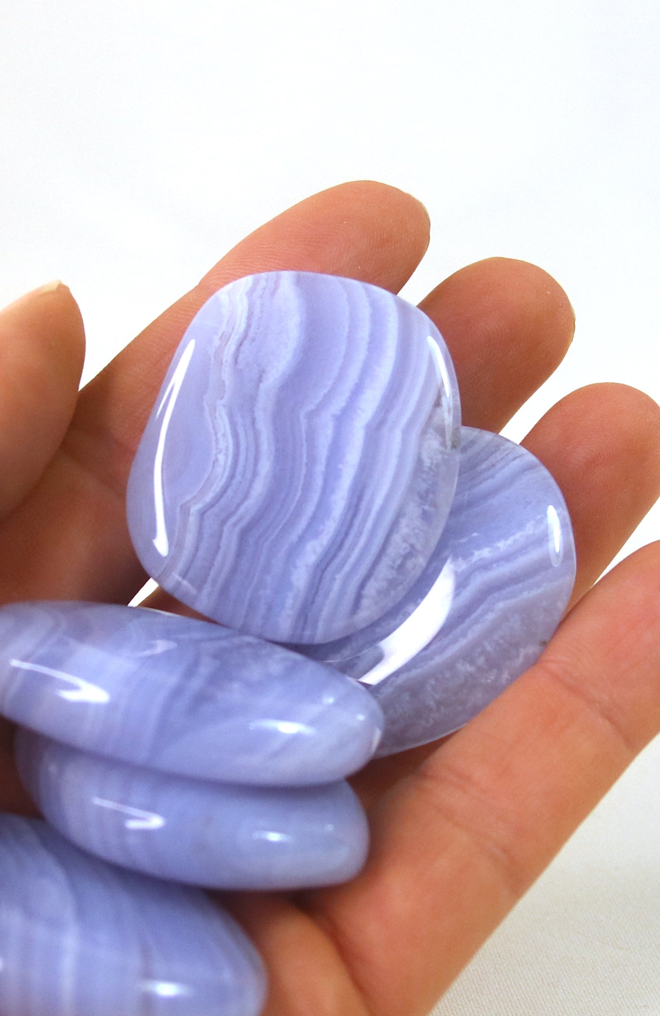 Blue Lace Agate Palmstone